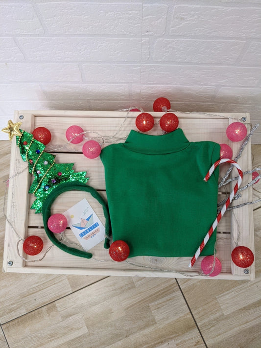 Camiseta semicisne pelito Verde Peter Pan