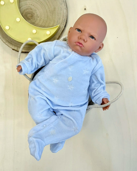 Pelele bebé Estrellas Celeste - Babidu