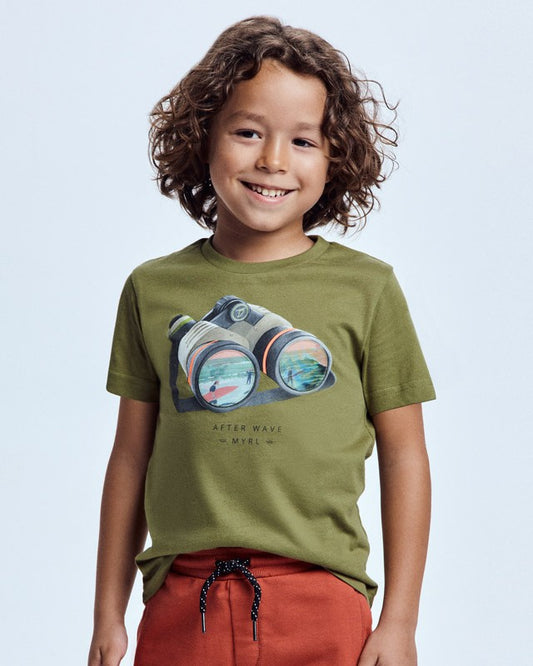 Camiseta niño Prismáticos verde - Mayoral