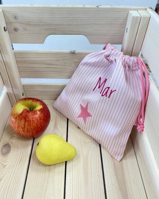 Bolsa Merienda Tela Oxford Rosa - Tutete