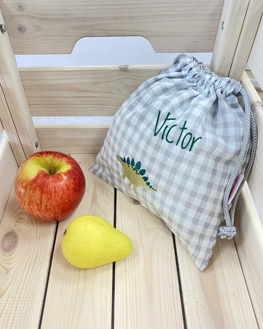 Bolsa Merienda Tela Dinosaurio - Tutete