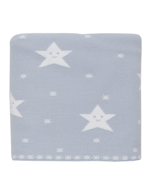 Mantita Personalizada Estrellas Celeste Empolvado - Pangasa Baby