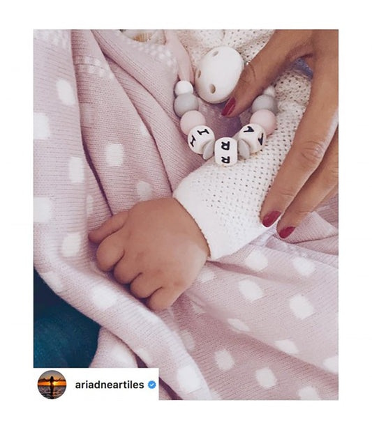 Mantita Personalizada Topos Rosa Empolvado - Pangasa Baby