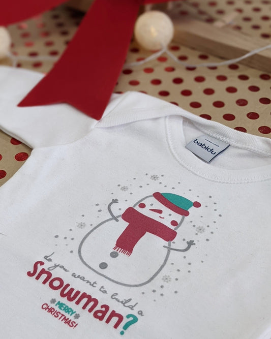Body bebé Navidad Muñeco de Nieve - Babidu