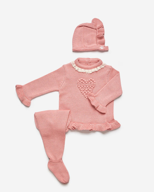 Conjunto Corazon Rosa Empolvado - Juliana