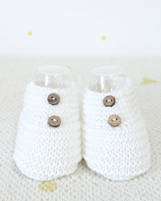 Sandalia Botones Blanco - Pangasa Baby