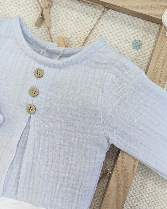 Body tapeta botones celeste - Babidu