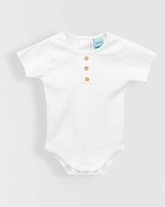 Body bebé manga corta tapeta blanco - Babidu