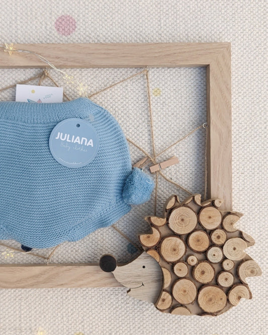 Braguita Pompones Azul Nube - Juliana