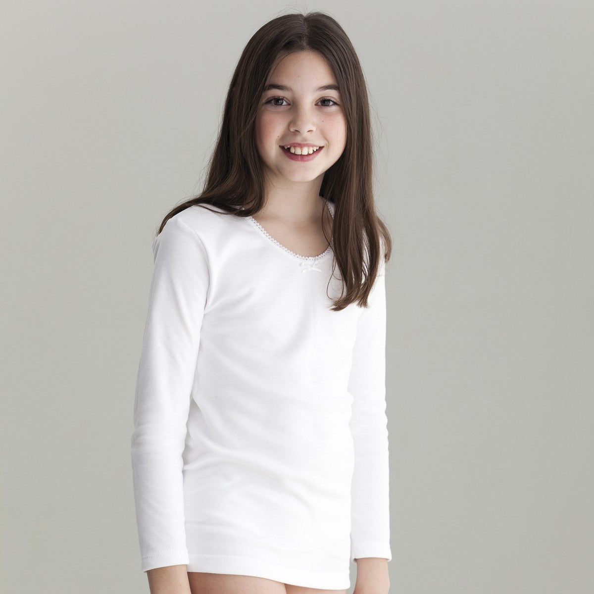 Babidu - Camiseta Interior Niña Felpa Manga Larga