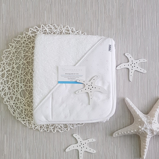 Babidu - Capa de baño bebé recién nacido Vichy rosa