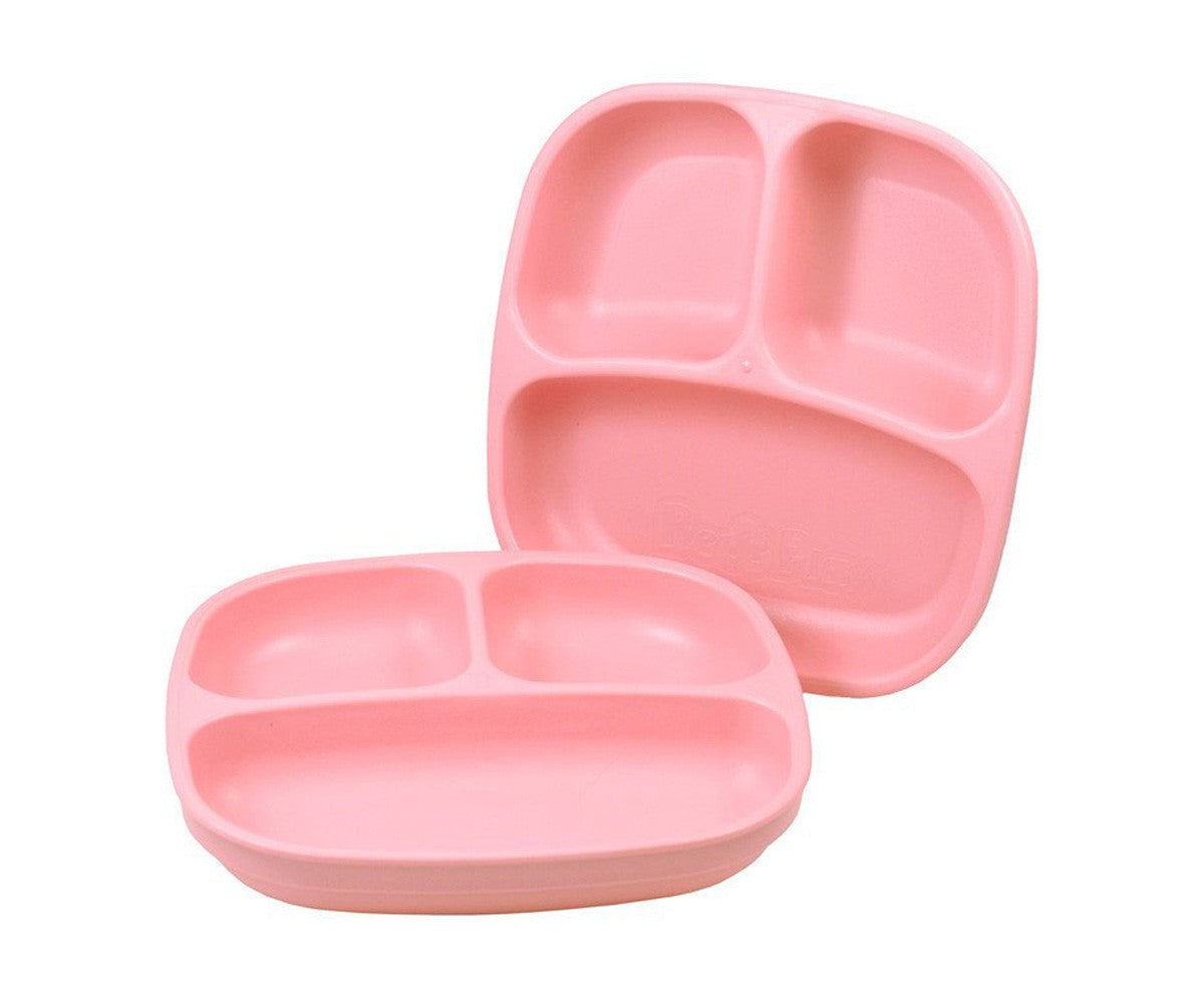 Plato con 3 compartimentos Re-Play Rosa