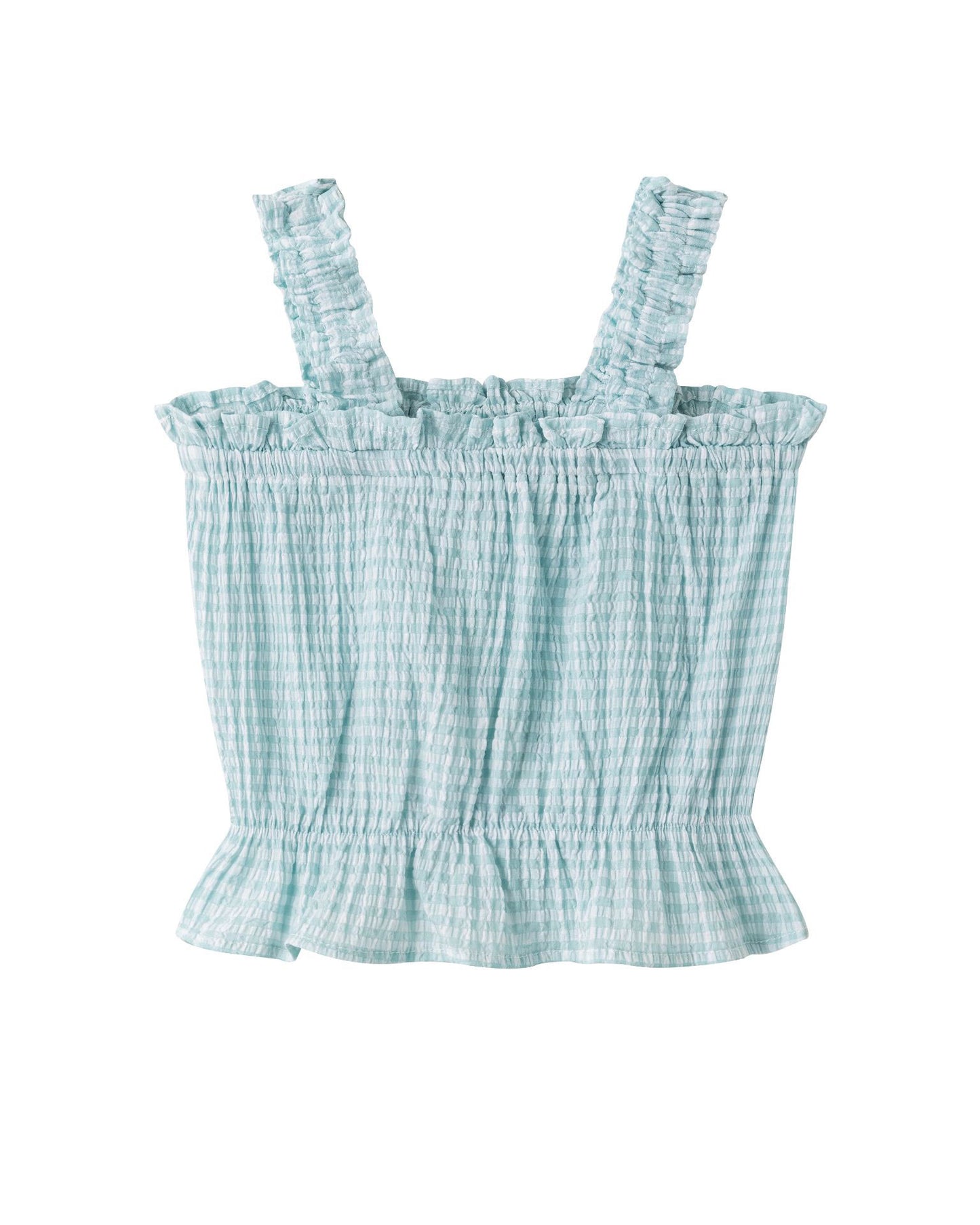 Conjunto niña camiseta vichy y pantalón