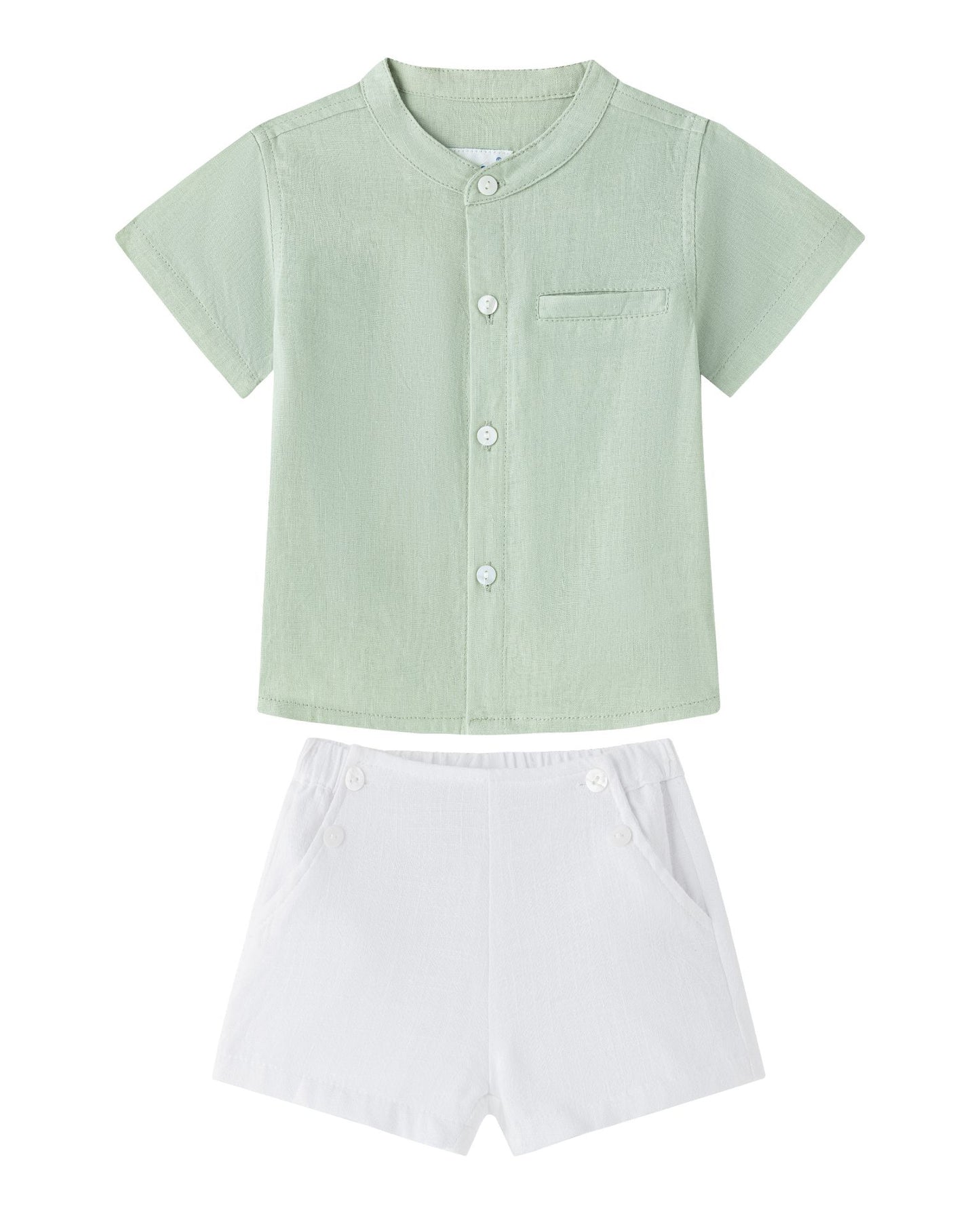 Conjunto Niño Camisa Verde Empolvado