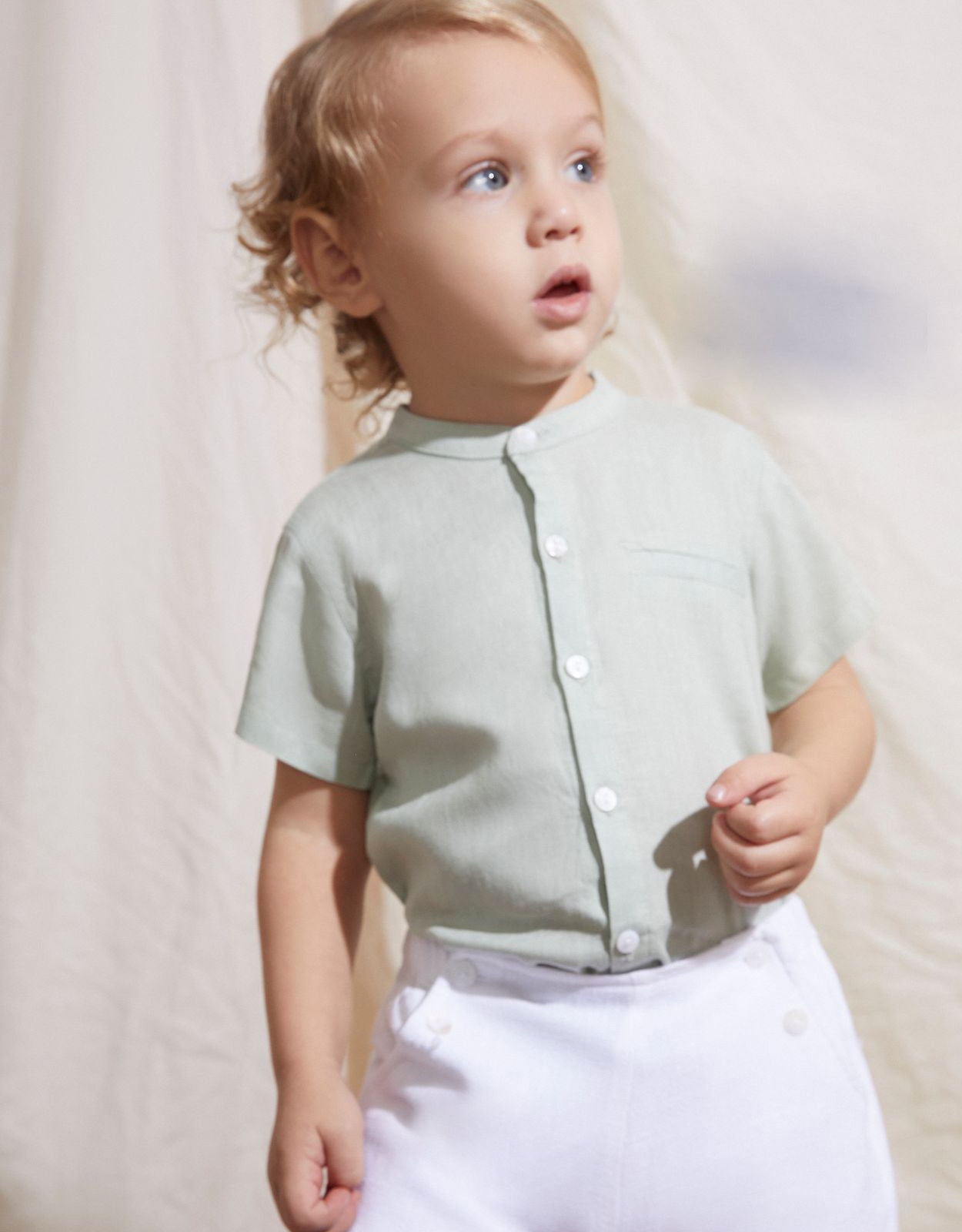 Conjunto Niño Camisa Verde Empolvado