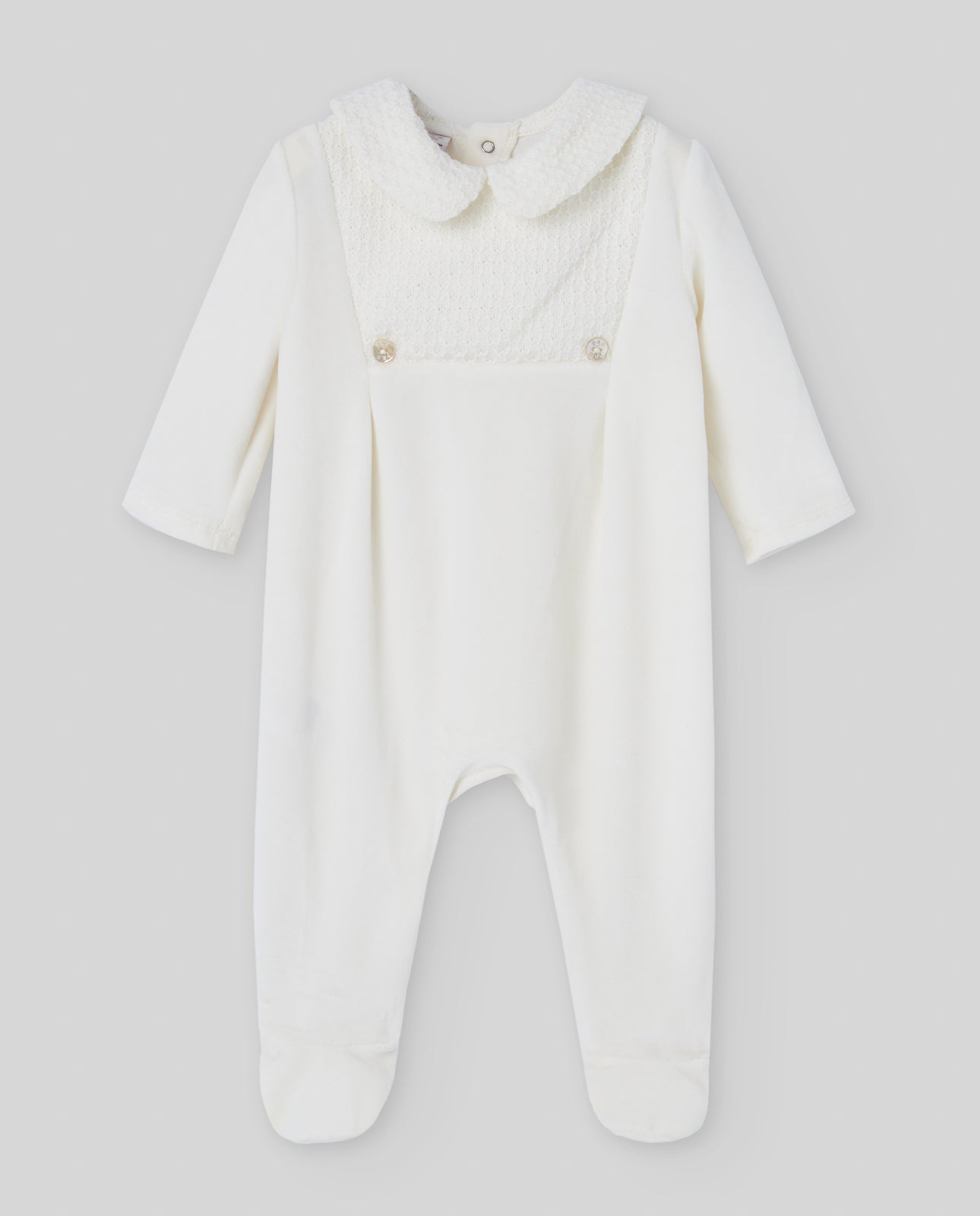 Pelele Tundosado Cuello Bebé Ternura - Paz Rodriguez