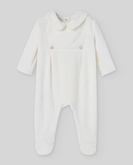 Pelele Tundosado Cuello Bebé Ternura - Paz Rodriguez