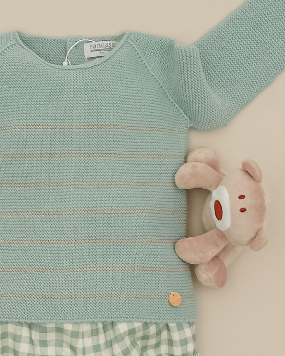 Traje 2P Cuadros VP Verde Mint - Pangasa Baby