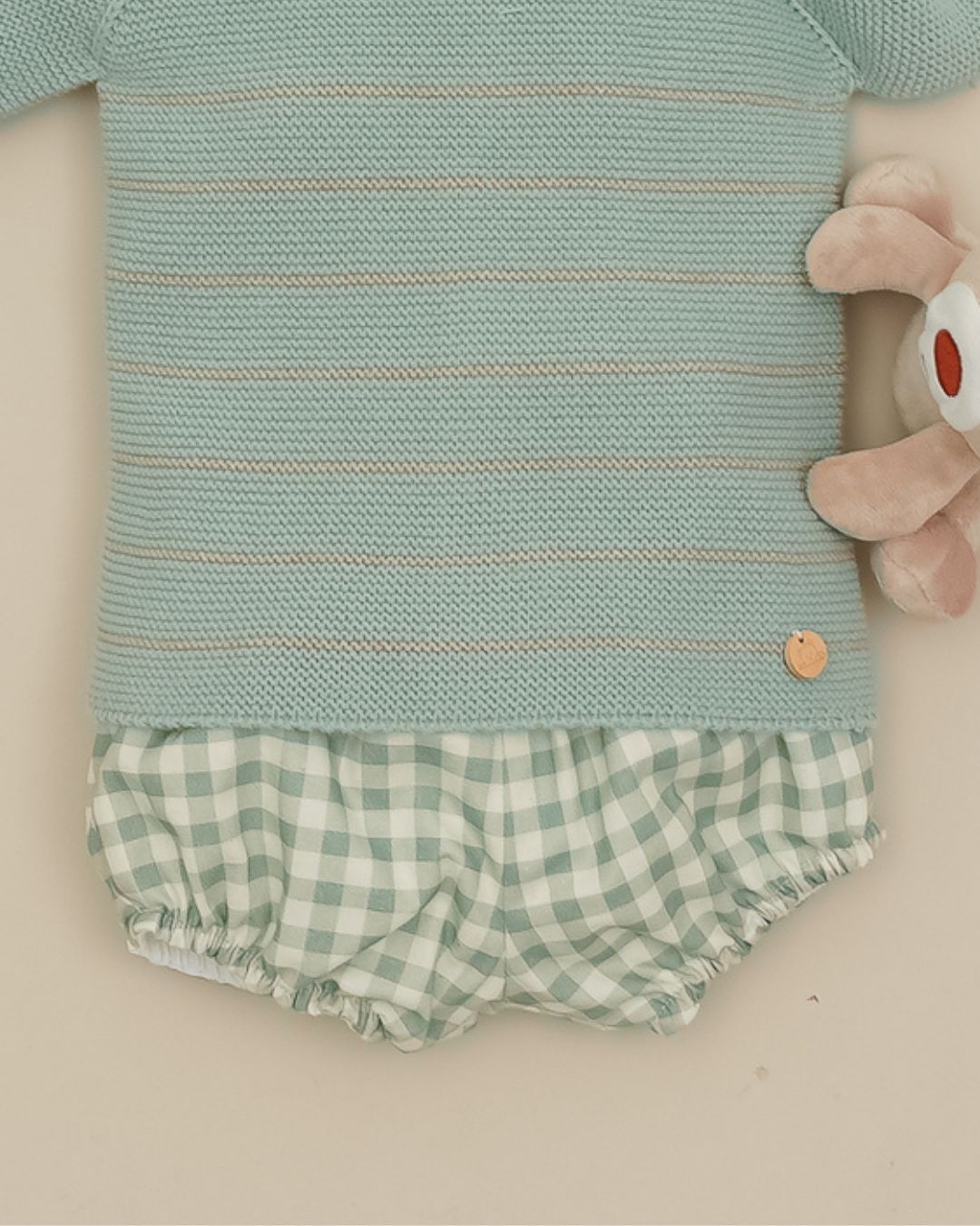 Traje 2P Cuadros VP Verde Mint - Pangasa Baby