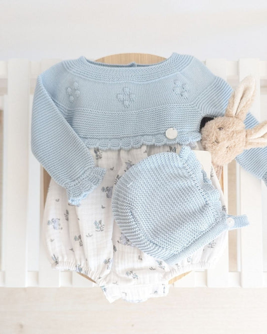 Pelele Punto Conejitos Cielo 1145 - Primbaby