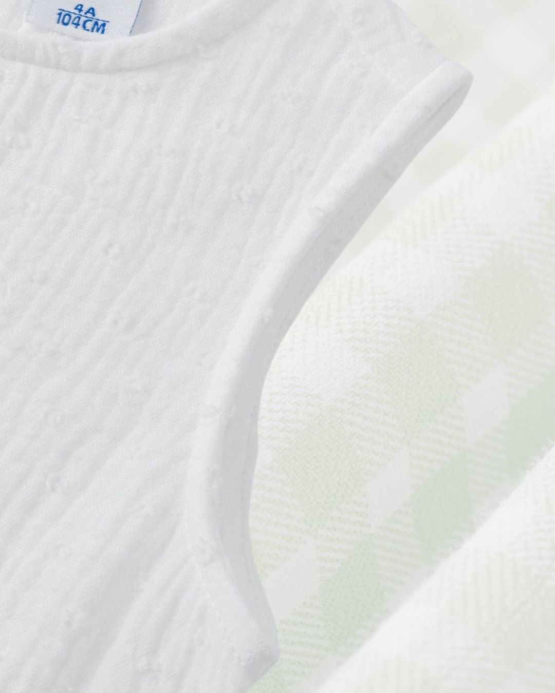 Conjunto Niña Blusa y Pantalón Largo Vichy Verde