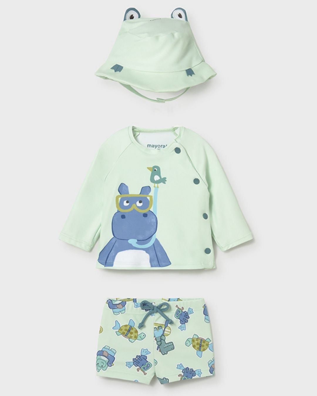 Conjunto Baño Niño Hipopótamo Manzana 1619-033 - Mayoral