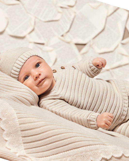Conjunto Bebé 4 Piezas Lines Crema 25550 - Colección Sonata de Juliana