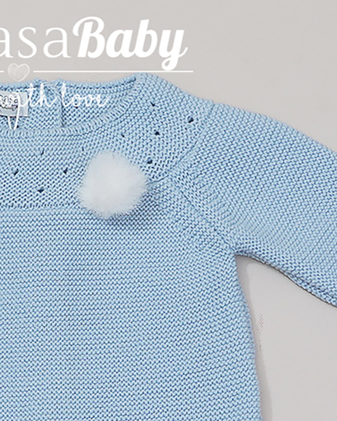 Pelele Bebé Largo Moceta Celeste Empolvado - Pangasa Baby 1301200