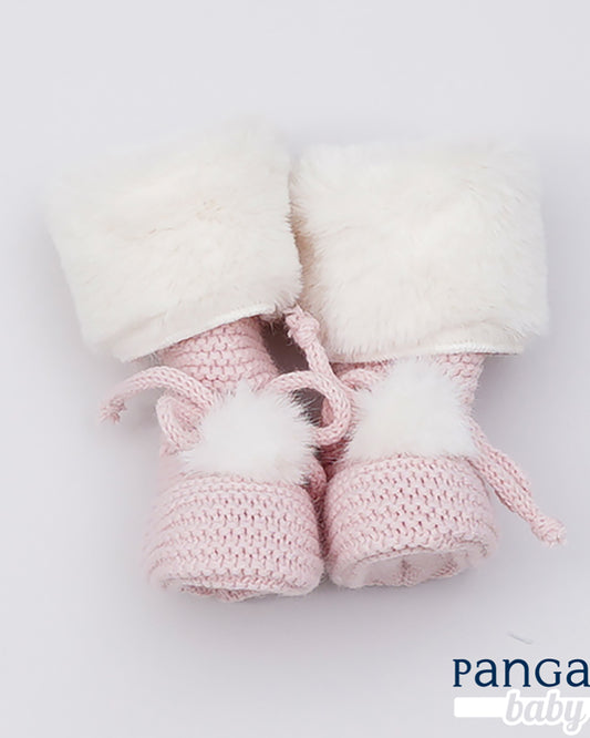 Botitas Forro Polar Rosa Empolvado - Pangasa Baby