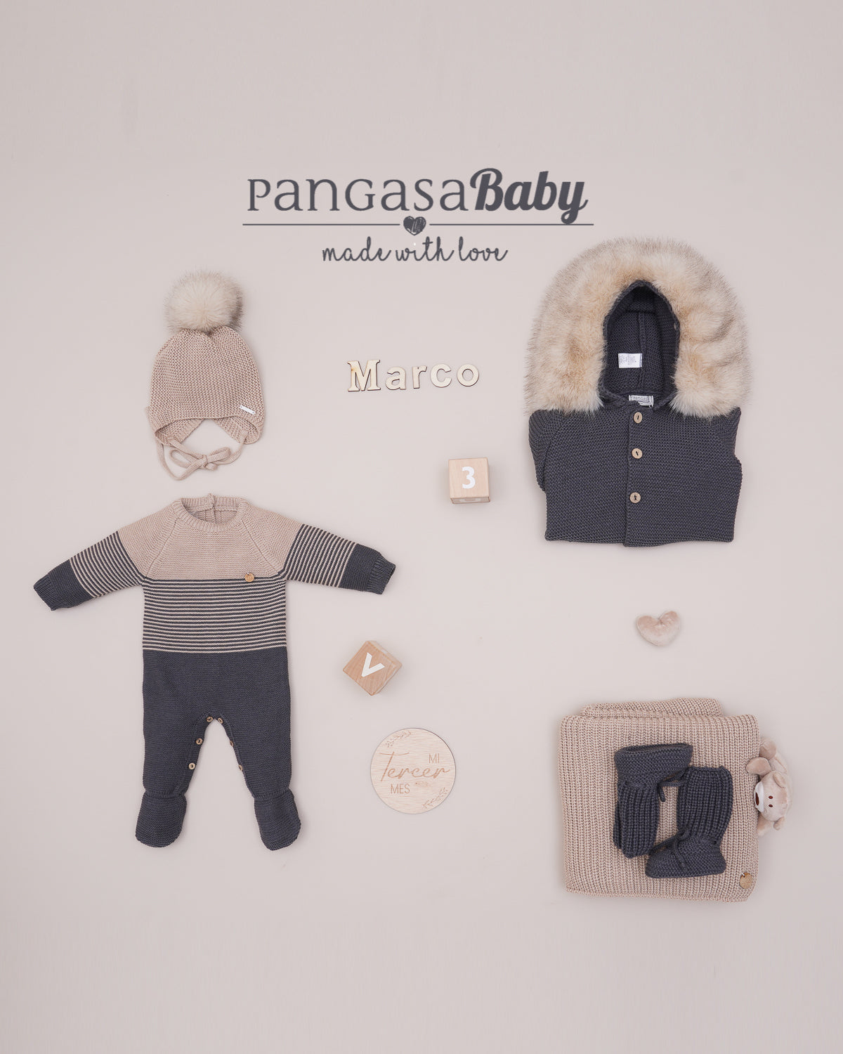 Pelele Largo Rayas Marengo - Pangasa Baby