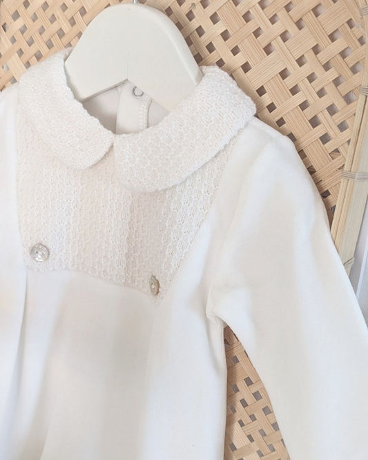 Pelele Tundosado Cuello Bebé Ternura - Paz Rodriguez