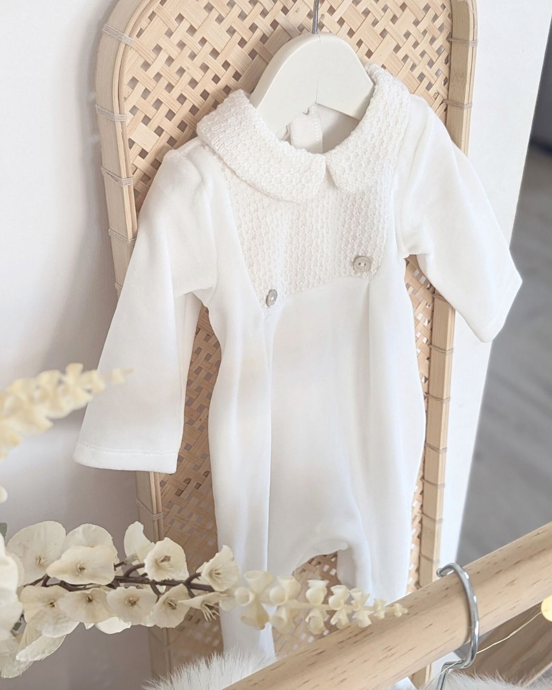 Pelele Tundosado Cuello Bebé Ternura - Paz Rodriguez