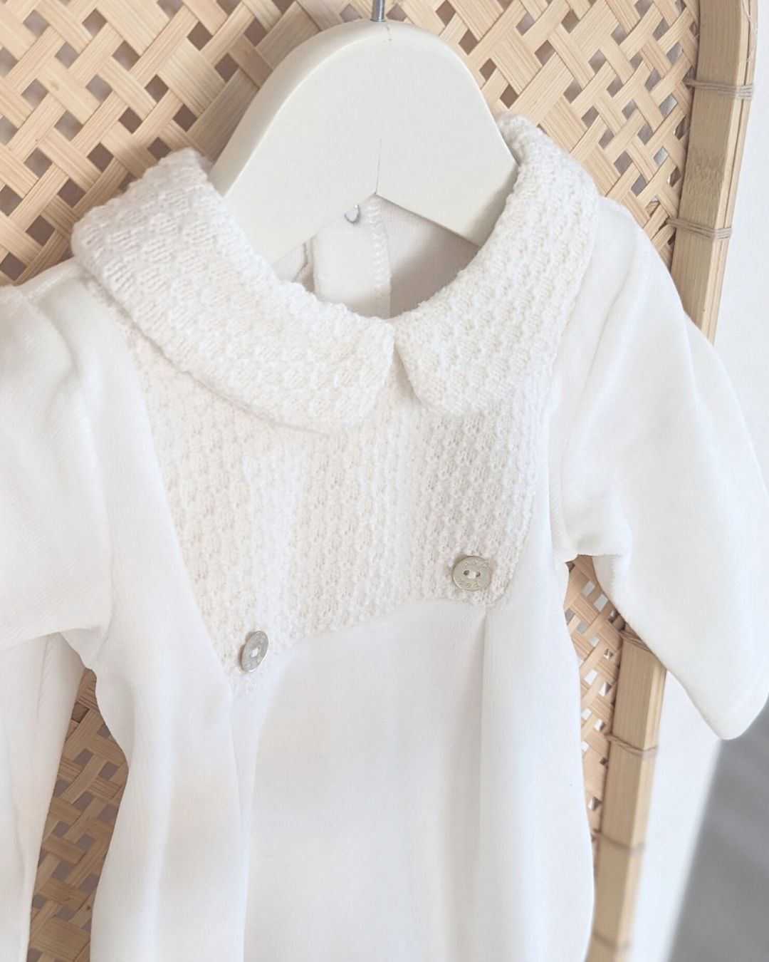 Pelele Tundosado Cuello Bebé Ternura - Paz Rodriguez