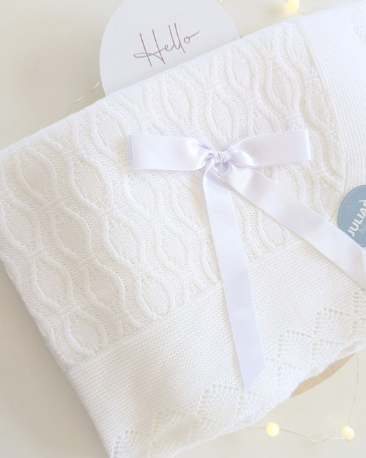 Chal Aranes Volante Rombos Blanco - Juliana