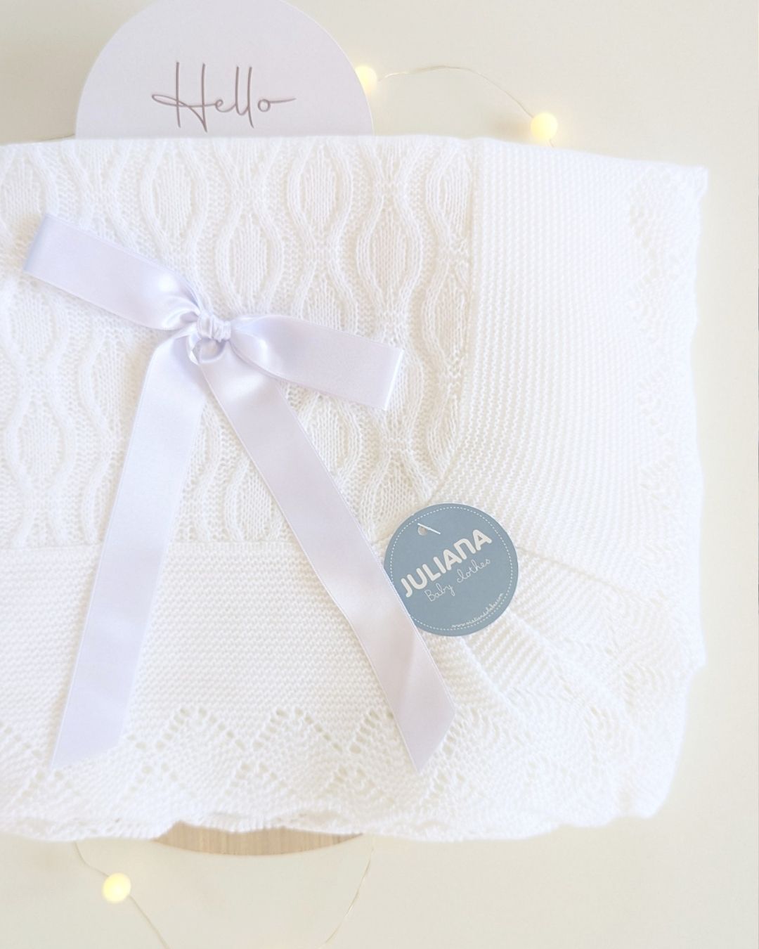 Chal Aranes Volante Rombos Blanco - Juliana