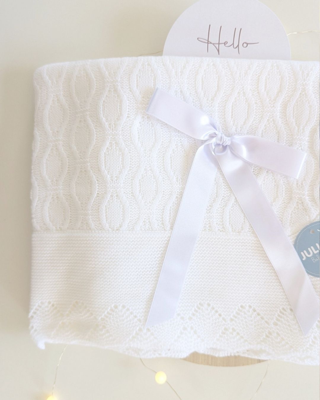 Chal Aranes Volante Rombos Blanco - Juliana