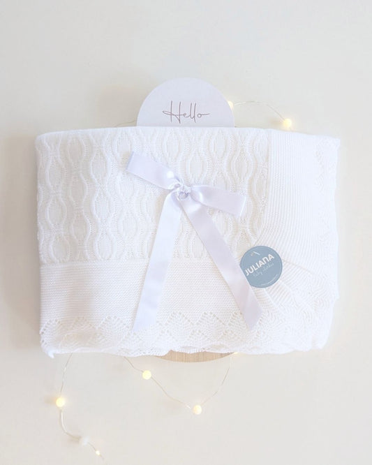 Chal Aranes Volante Rombos Blanco - Juliana