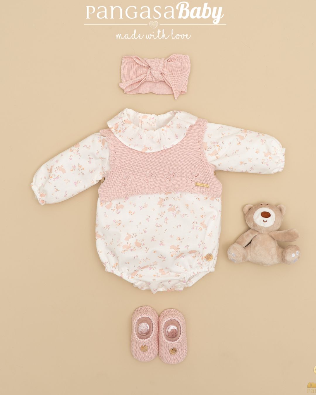 Chaleco Algodón Rosa Empolvado Edición Limitada - Pangasa Baby