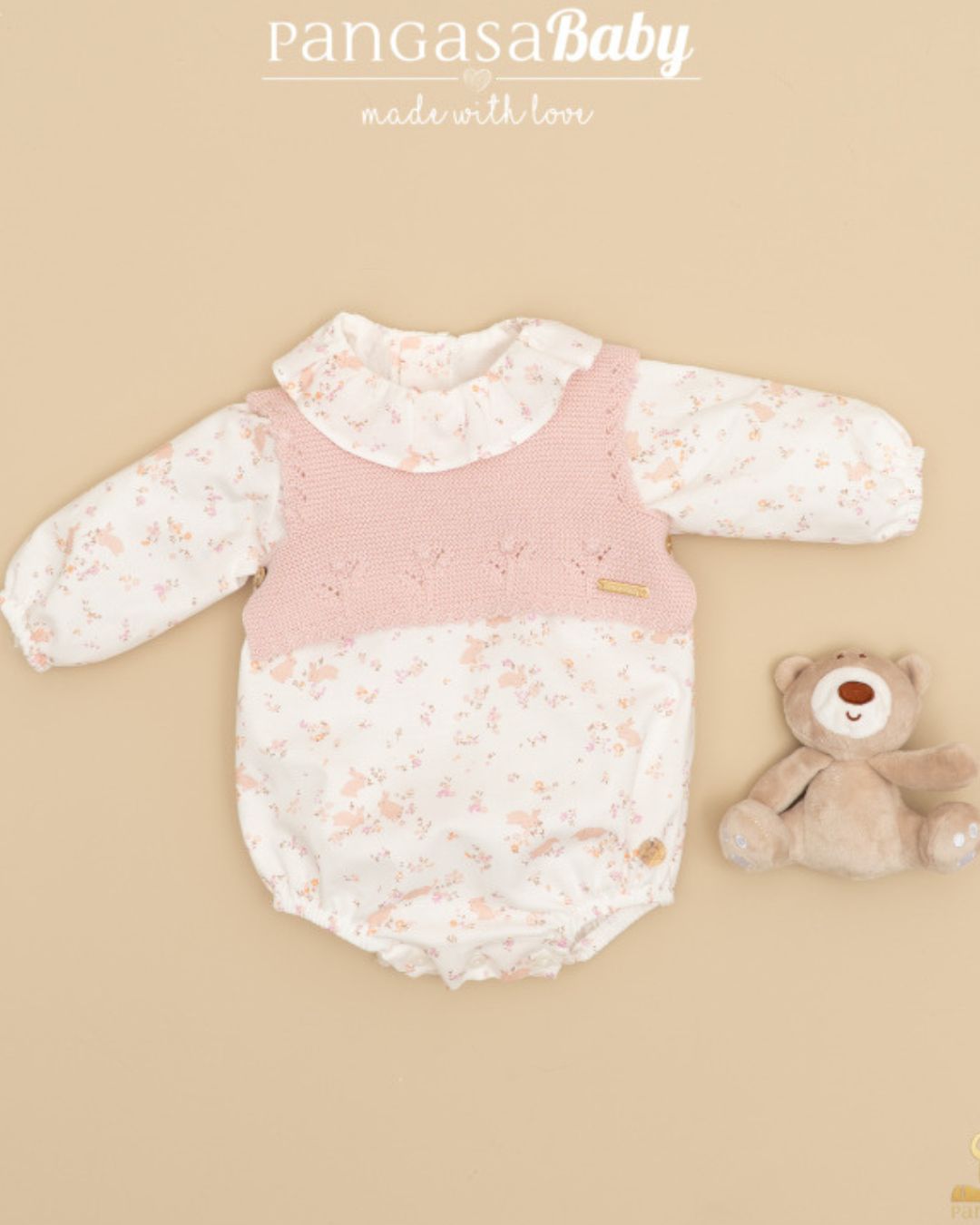 Chaleco Algodón Rosa Empolvado Edición Limitada - Pangasa Baby