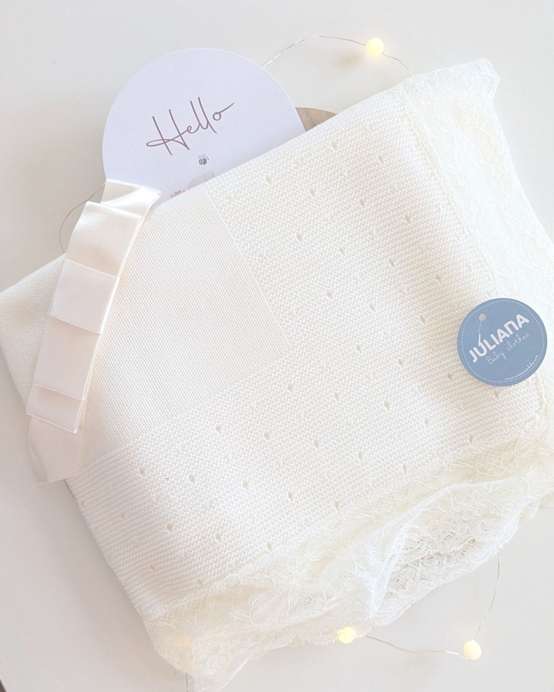 Mantita Bebe Valencie Crudo - Colección Dulzura Juliana