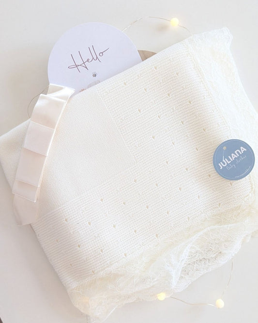 Mantita Bebe Valencie Crudo - Colección Dulzura Juliana