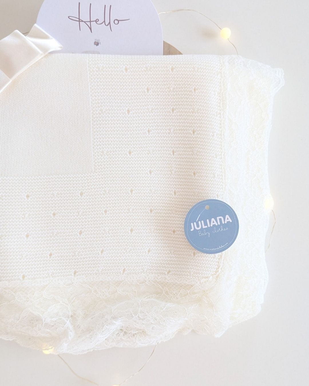 Mantita Bebe Valencie Crudo - Colección Dulzura Juliana