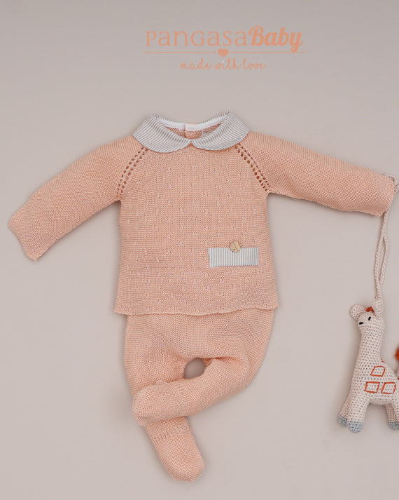 Primera Puesta Cuello Bebé Melocotón Familia Honey Peach - Pangasa Baby