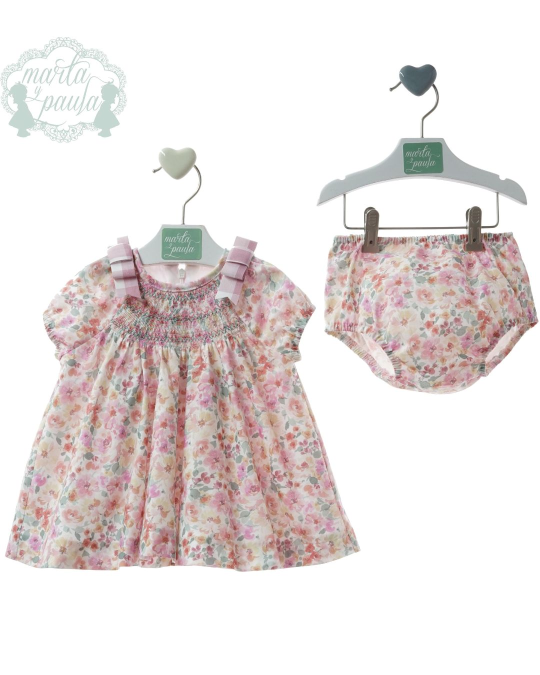 Vestido Bebe con braguita Familia SAKURA 0330MVER-26 - Marta y Paula