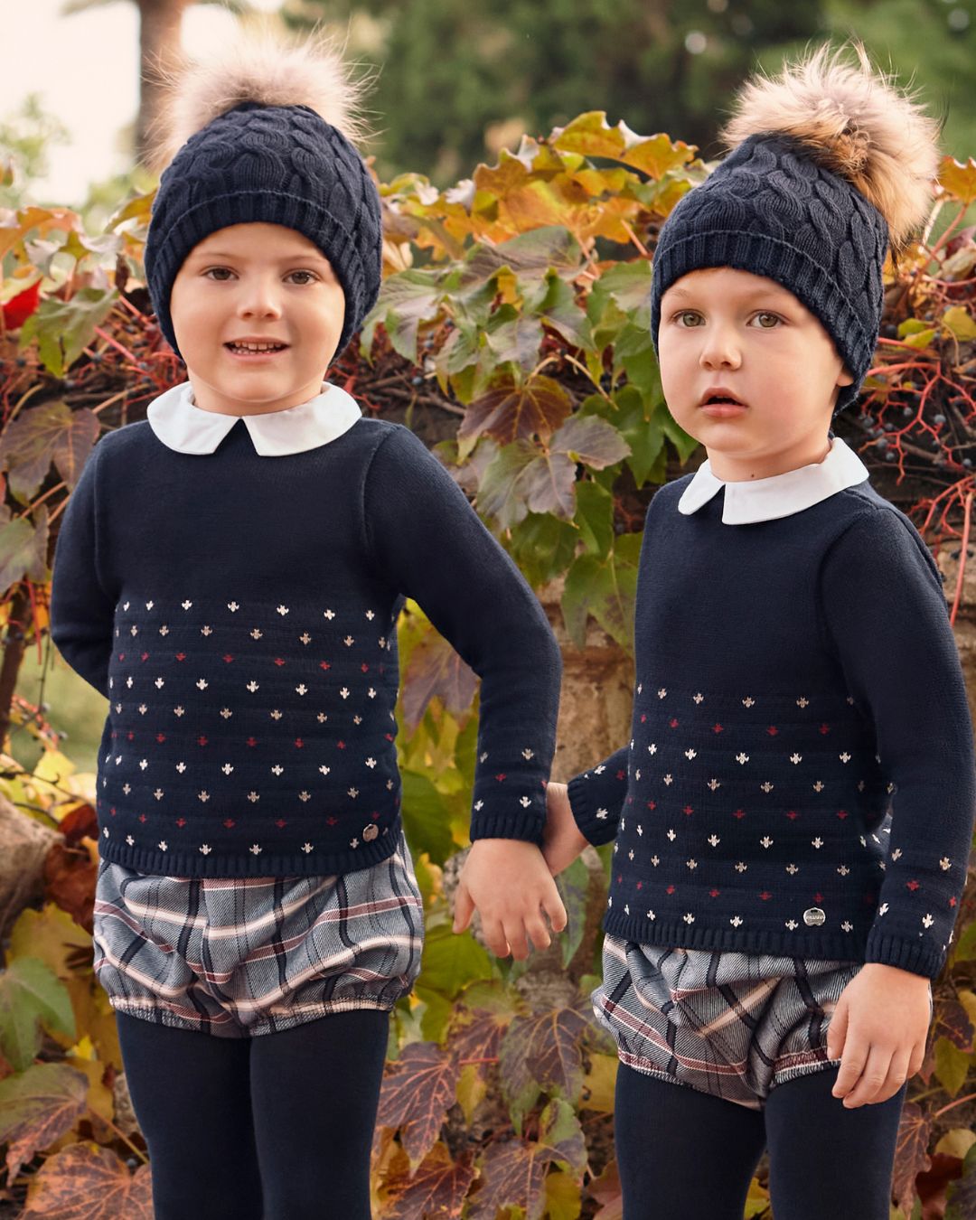 Conjunto Pantalon Cuadros Marino 25590 - Colección Armonia de Juliana