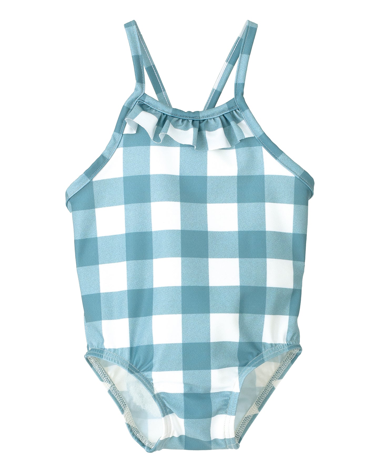 Bañador Niña Cuadros Verde Lago - Calamaro