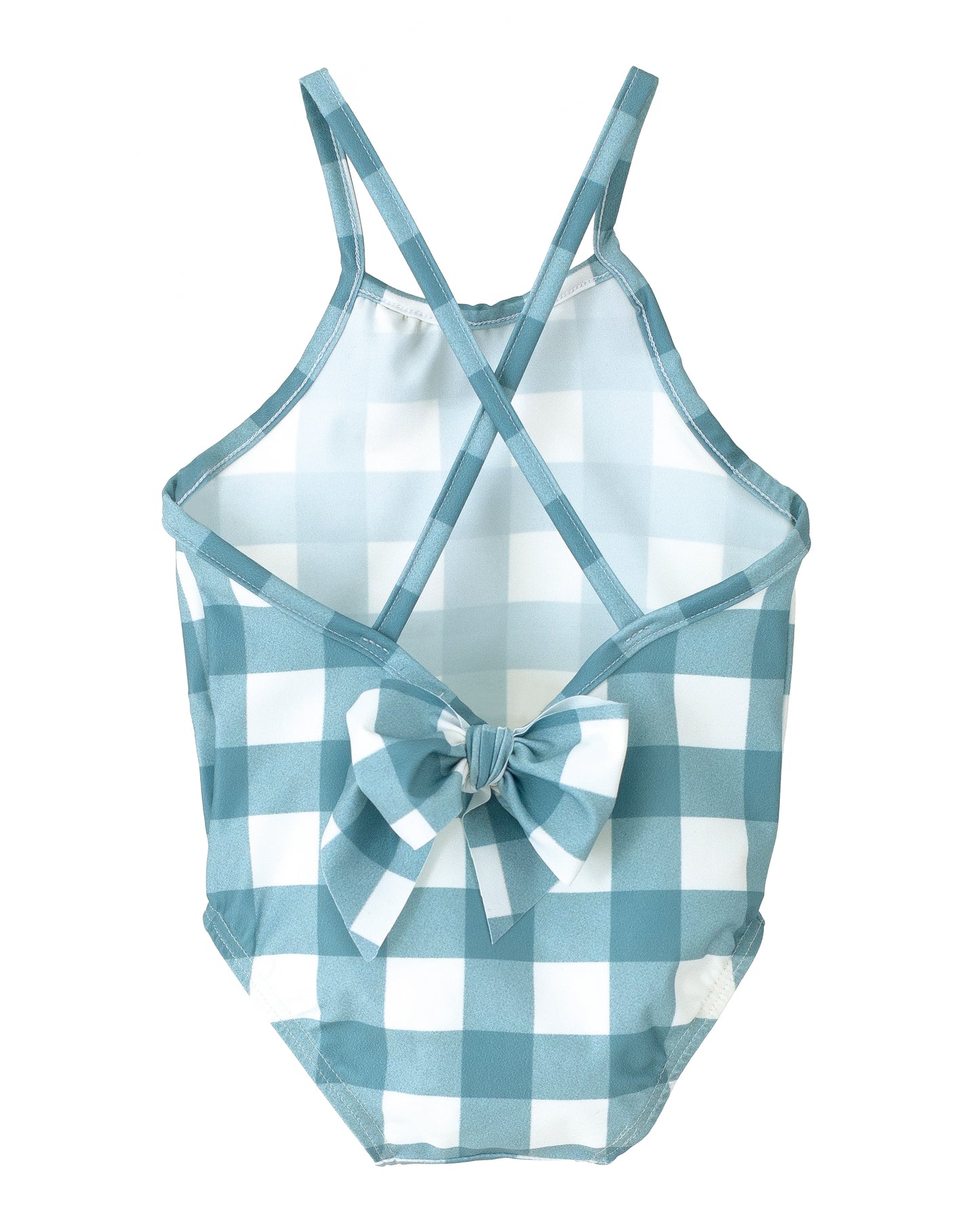 Bañador Niña Cuadros Verde Lago - Calamaro