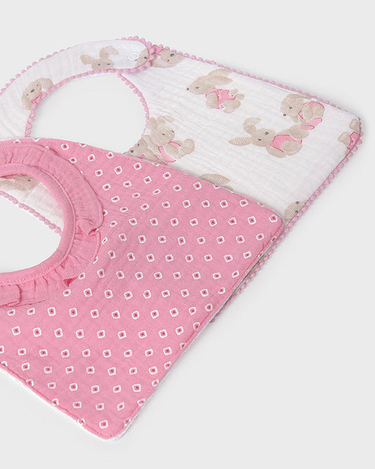 Set 2 Baberos Conejitos Rosa- Mayoral