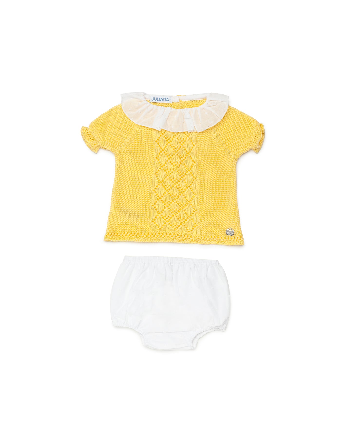 Conjunto Braga Plumeti Rombos Amarillo - Juliana
