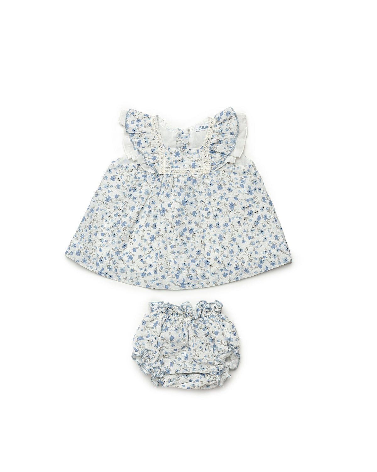 Conjunto Braga Florecitas Cielo - Juliana